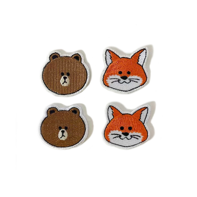 Animal Fox Logo Odzież Haftowane naszywki na koszulkę wycinaną laserowo