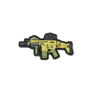 Karabin karabinowy Kształt PVC Badge Patch 3,5 &amp;#39;&amp;#39; Szerokość Materiał z gumy silikonowej dla wojska